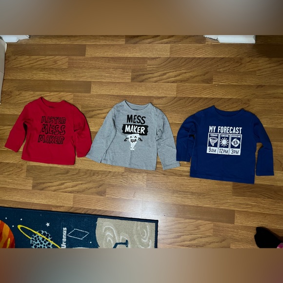 The Children’s Place 1 lot of 3 long sleeve tee shirts. Size 18 months. - Picture 1 of 2